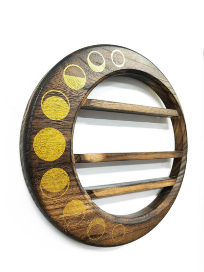 moon phase shelf: crystal display