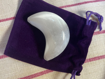 selenite crescent moon