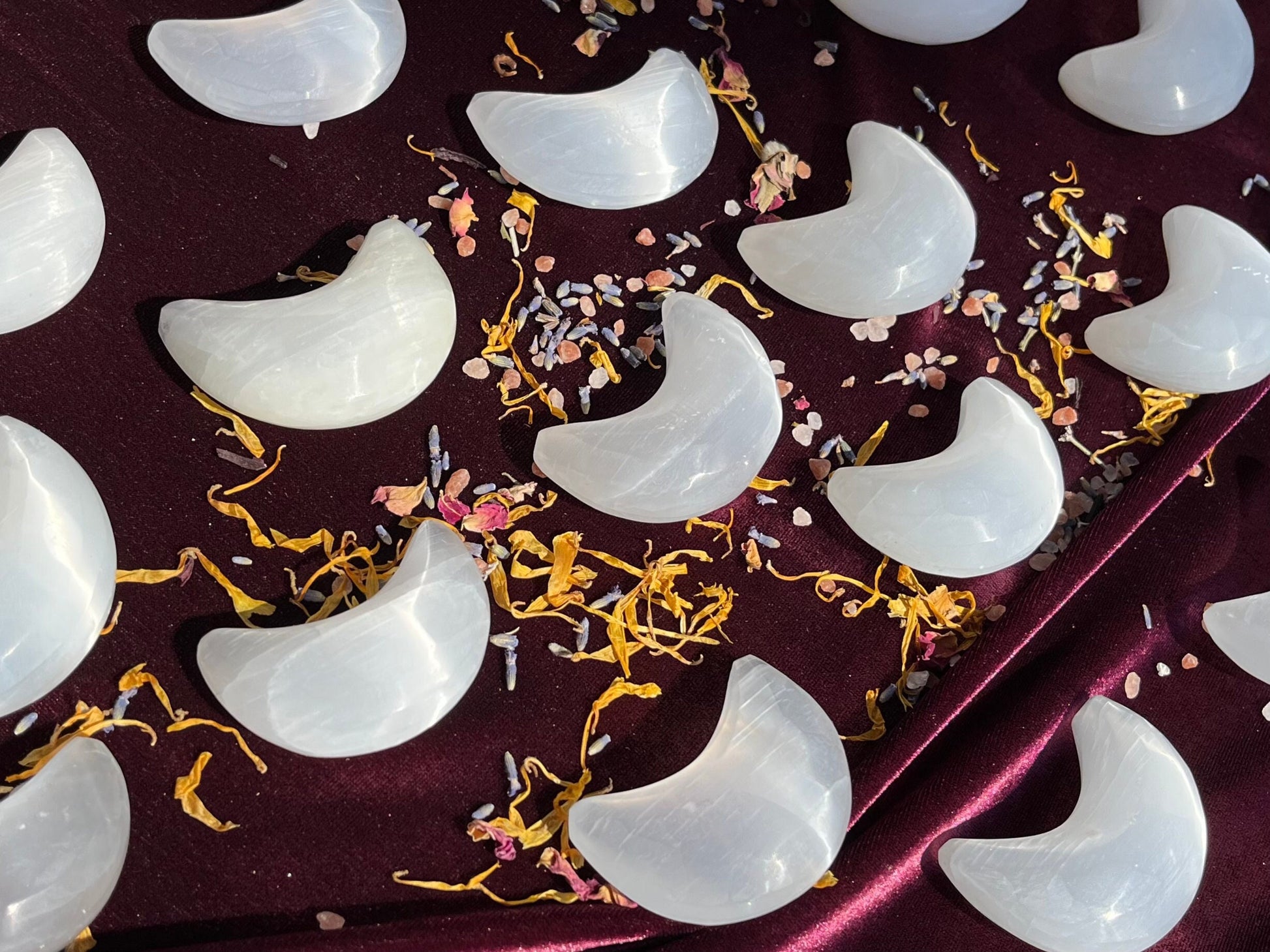 selenite crescent moon