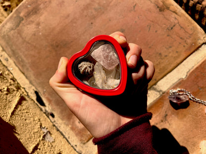 Crystal Heart Boxes Mini Valentines Day Gift for her Witchcraft Valentines Classroom Children Valentines