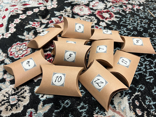 Crystal Advent Calendar • 12-Day Witchy Christmas Gift • Crystal Set for Holiday Rituals & Yule Magic