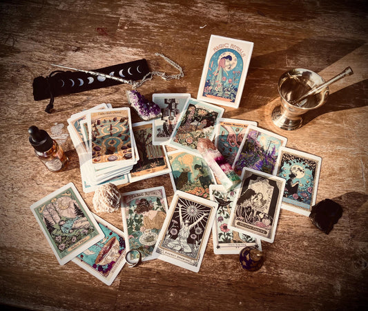 Magic Rituals Card Deck ~ Witchcraft Ritual Cards ~ Spell Cards ~ Book of Shadows ~ Wiccan Pagan Ritual Kit ~ Oracle Deck Grimoire Gift