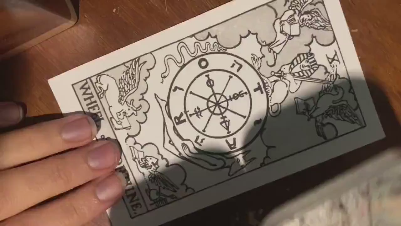 Color Your Own Tarot Deck ~ Rider Waite 78 Card Coloring Kit ~ Witchcraft Gift Set with Pencils
