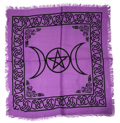 Triple Moon Pentagram Altar Cloth