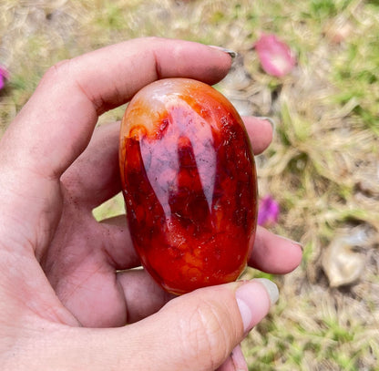 Carnelian Palm Stone